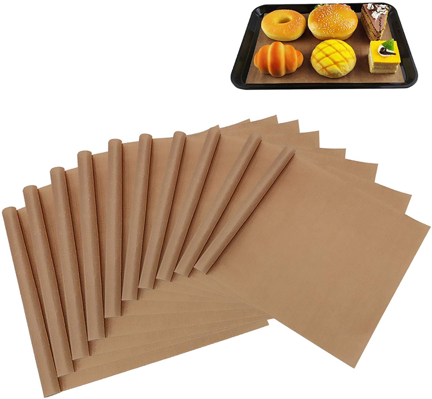 Yirtree Half Sheet Pan Liners, 12x16 Inches, Reusable Baking Parchment  Sheets, Nonstick Cookie Baking Mat, Washable & Eco-friendly (10 Pieces) 